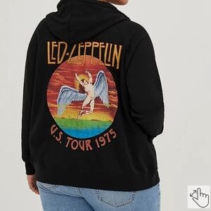 🆕️🎵 4X LED ZEPPELIN ZIP HOODIE - COZY FLEECE - BLACK🎵